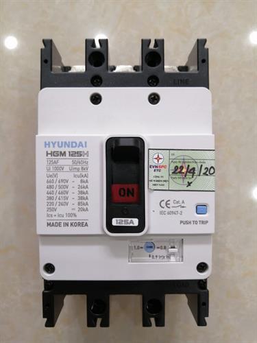 MCCB HYUNDAI 3P 125A 38kA ( HGM125H-F )